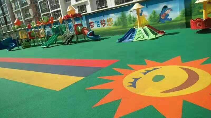 山东青岛epdm小区内弹性健身步道，弹性塑胶地面，弹性跑步路径施工厂家